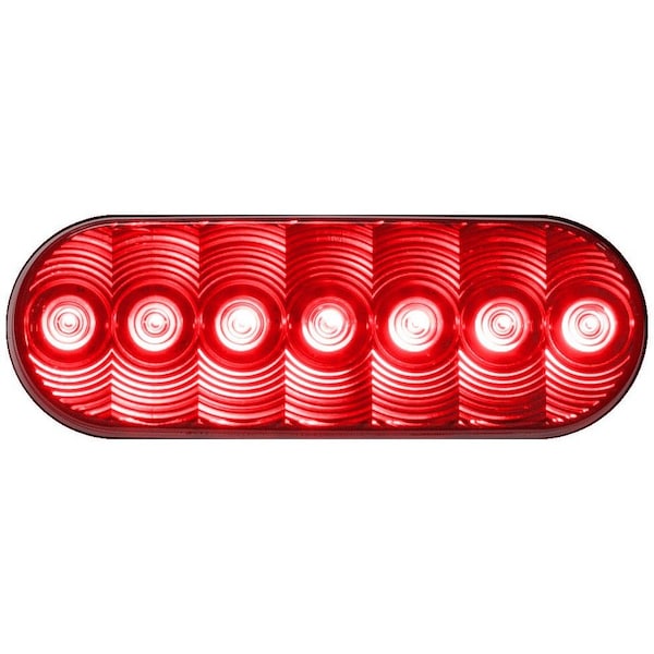 Peterson Stop Turn Tail Light For Over 80 Width Vehicle Applications 7 LED Oval Shape Red V821KR-7 - main